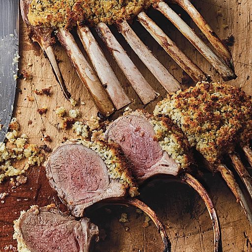 Panko-Crusted Rack of Lamb
